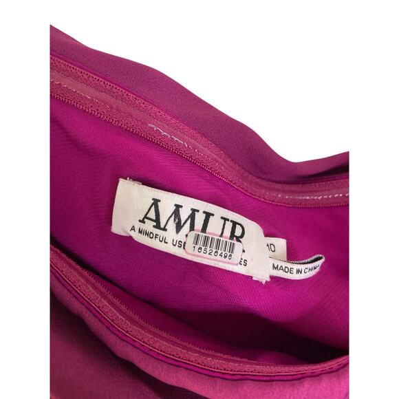 Amur Atlas Painterly Gown Maxi Dress One Shoulder Fairy Floral Statement Sz 10 - Picture 6 of 10